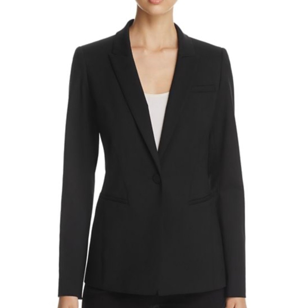 Black Lafayette 148 Petite Blazer Jacket.